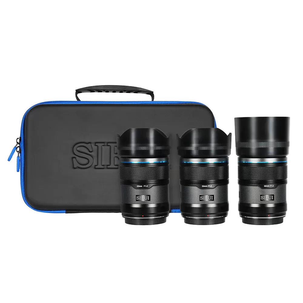 Combo 3 ống kính AF SIRUI Sniper 23mm+33+56mm F1.2 cho Fujifilm, Sony E, Nikon Z (APS-C)