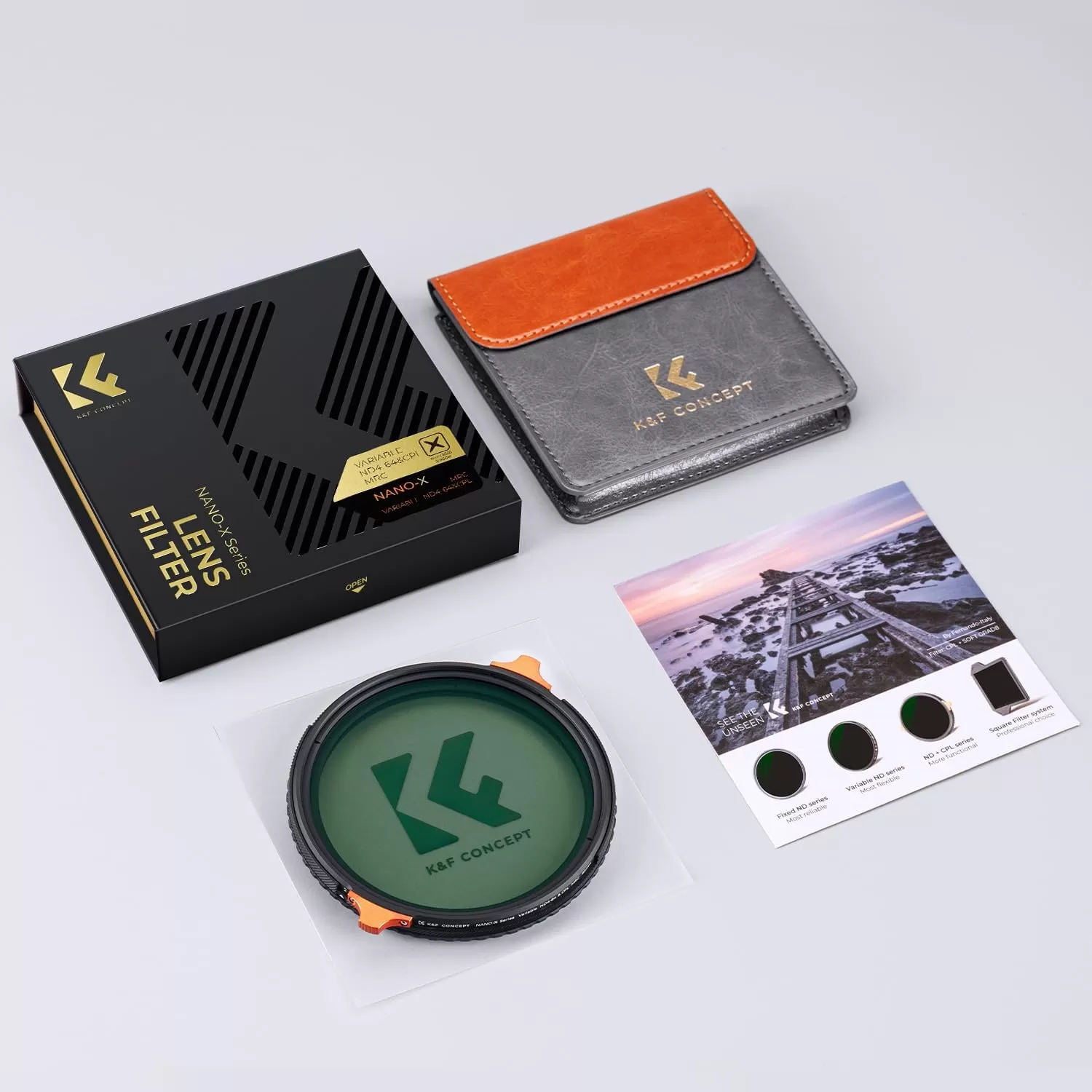 Filter K&F Concept 2 trong 1 CPL-VND ND4-ND64 Nano-X Series
