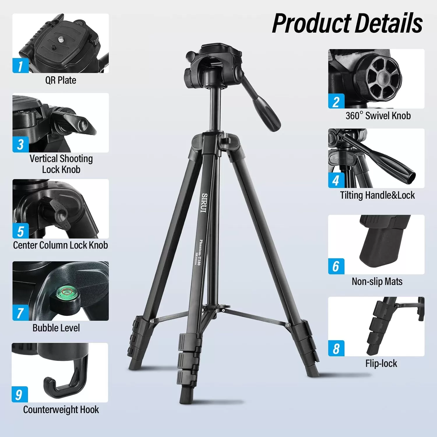 Chân máy ảnh Sirui Phantom T180
