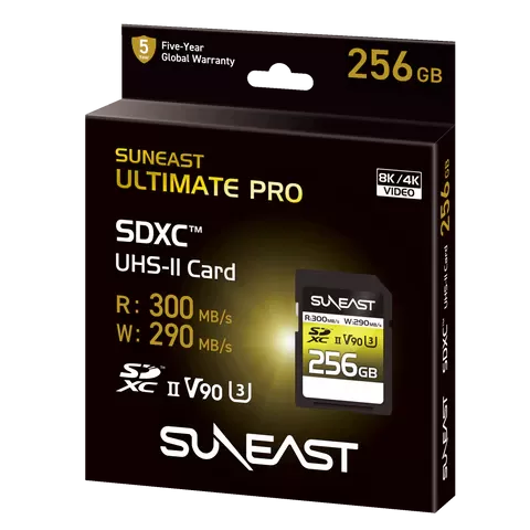 Thẻ nhớ SunEast SDXC V90 SunEast Ultimate Pro 64GB | 128GB | 256GB cao cấp UHS-II tốc độ 300MB/s, hỗ trợ quay 8K+4K