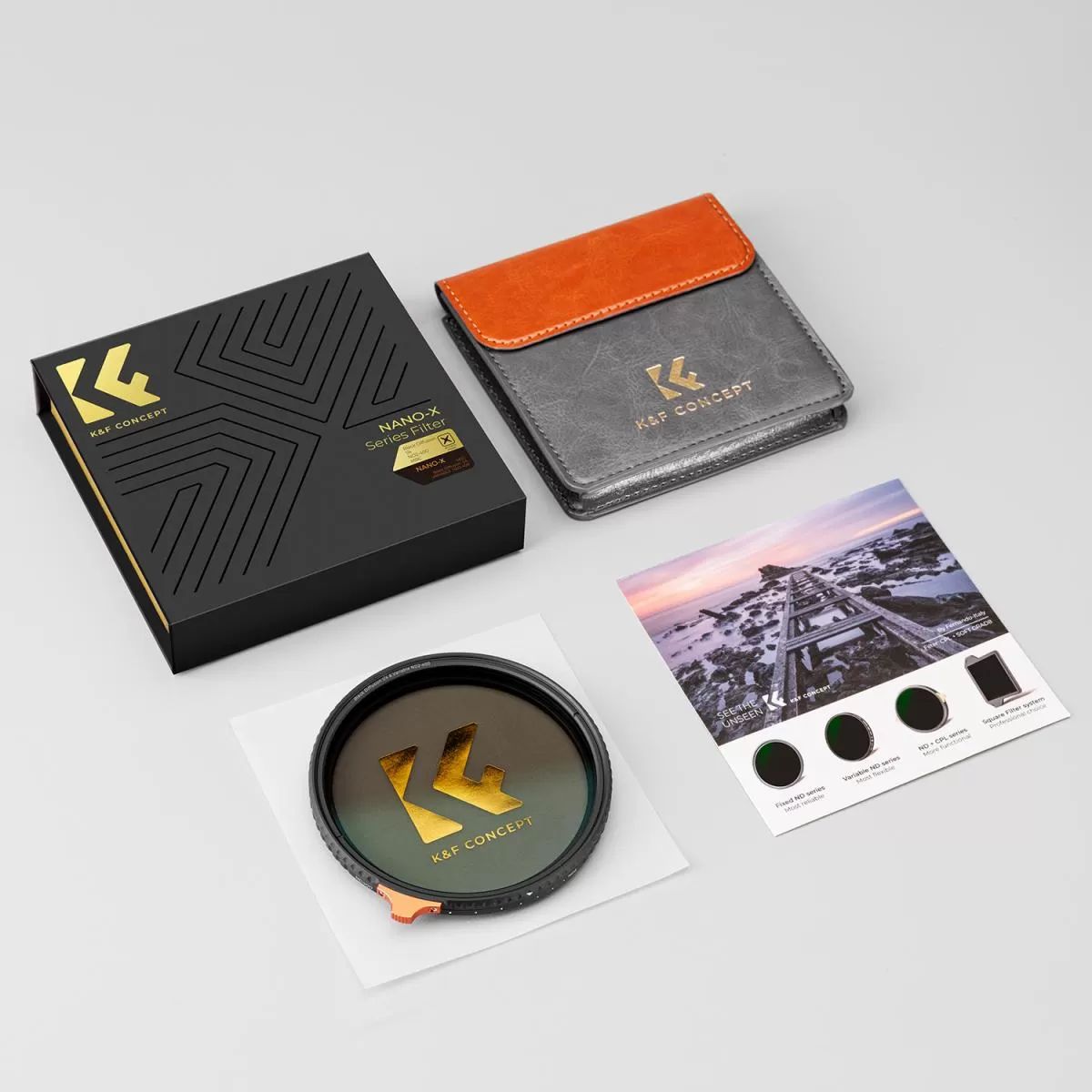 Filter K&F Concept Black Mist 1/4 và ND2-400 Variable ND ( 2 trong 1)