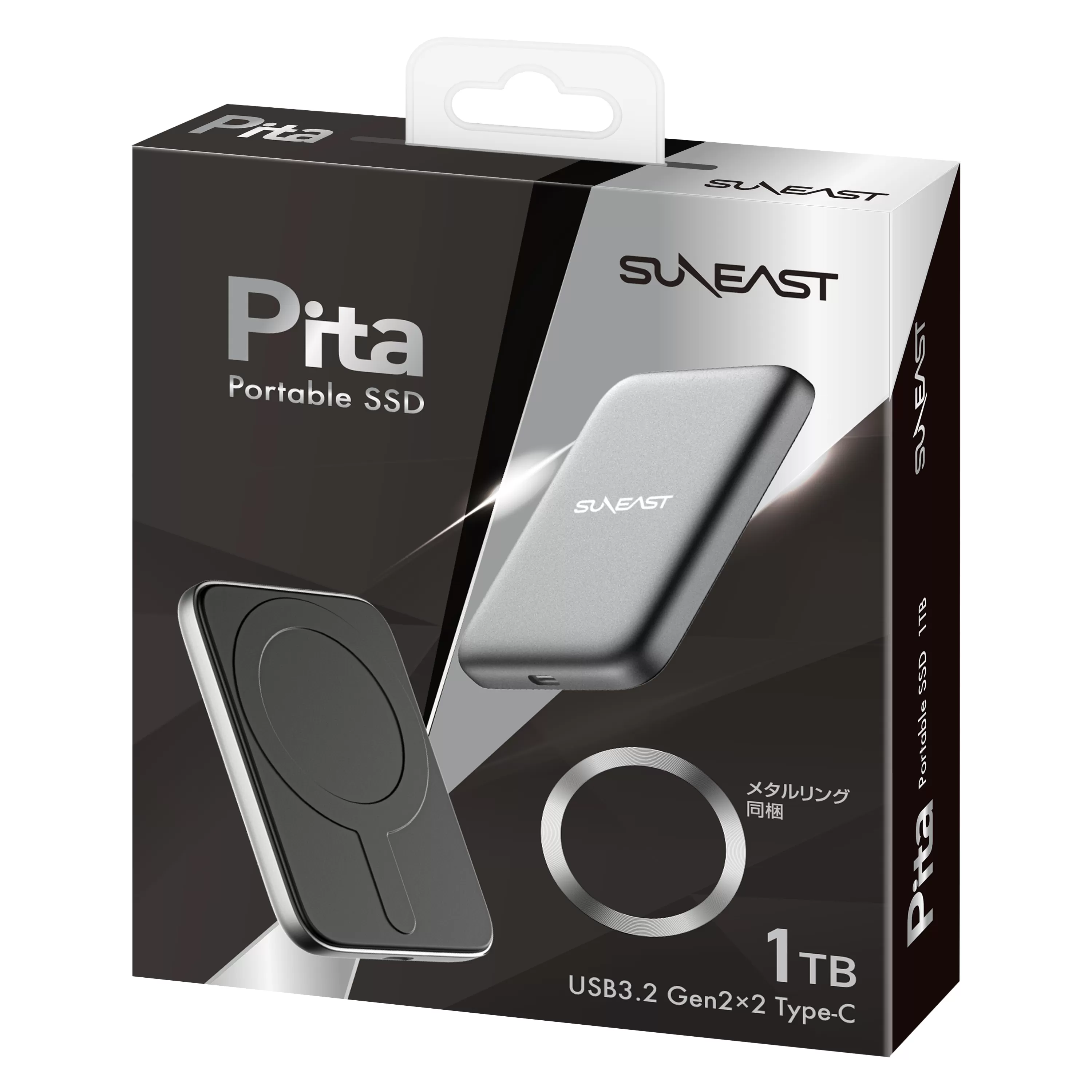 Ổ cứng di động SunEast SSD Pita 1TB | 2TB - USB3.2 Type C, tốc độ 2000 MB/s