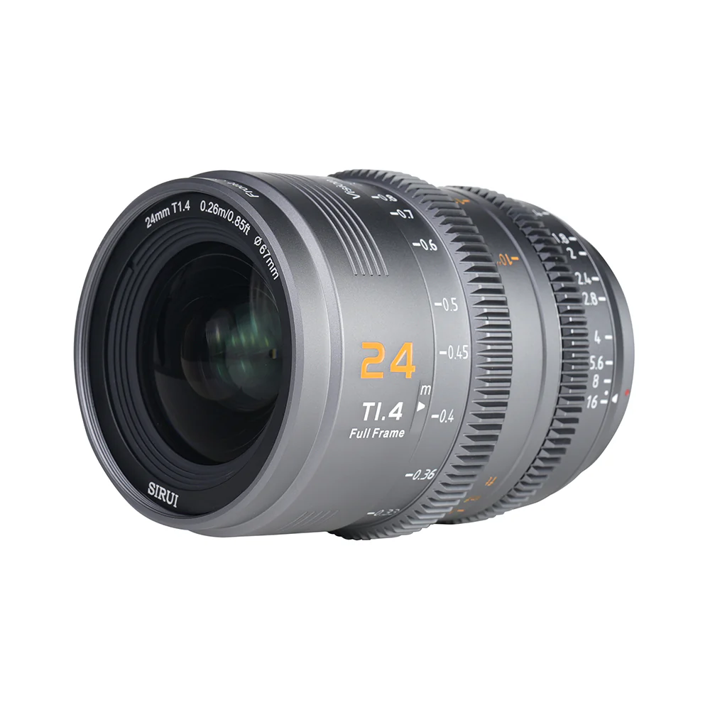Ống kính Cine Sirui Vision Prime 1 full-frame 24mm khẩu độ lớn T1.4, lens Cine dùng chung 4 ngàm E/RF/Z/L