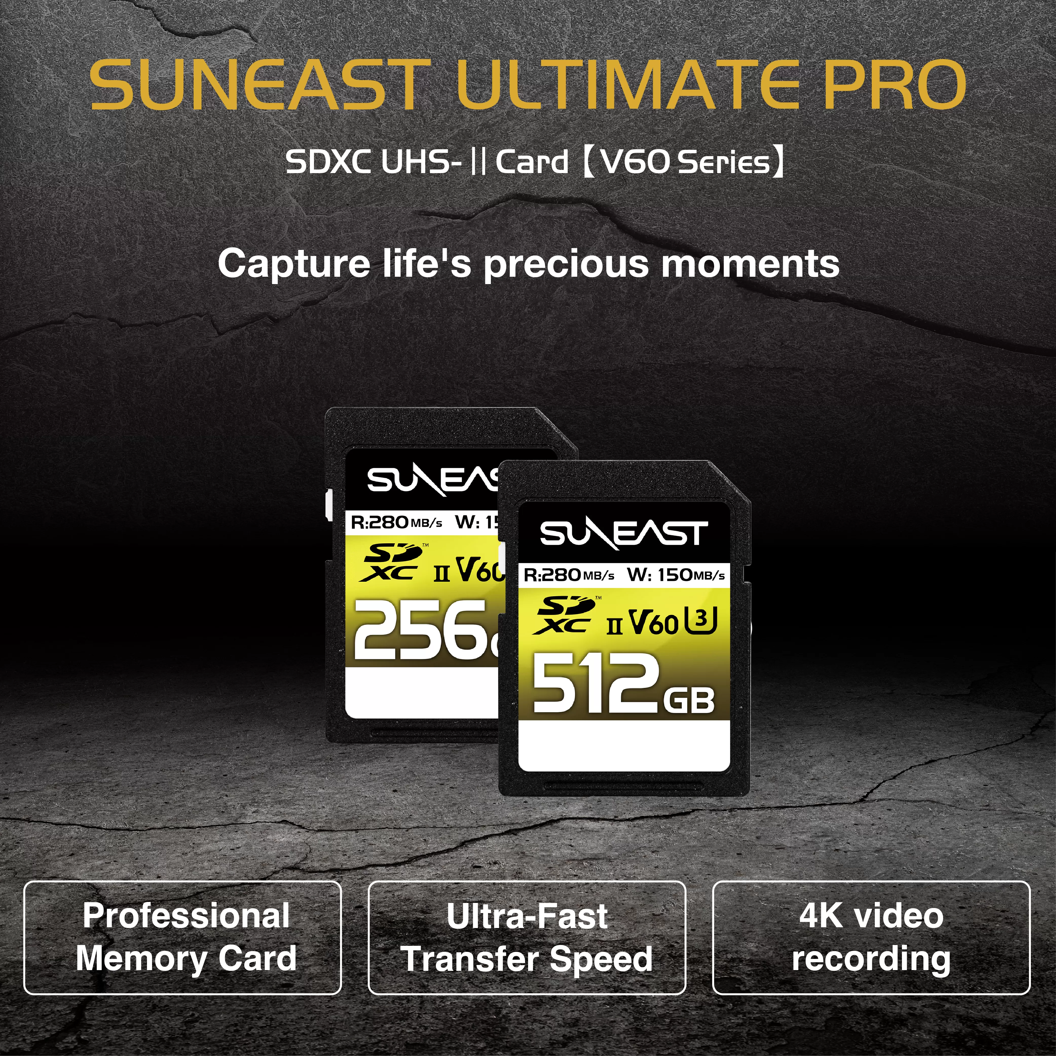 Thẻ nhớ SunEast SDXC V60 SunEast Ultimate Pro 64GB | 128GB | 256GB | 512GB - UHS-II tốc độ 280MB/s