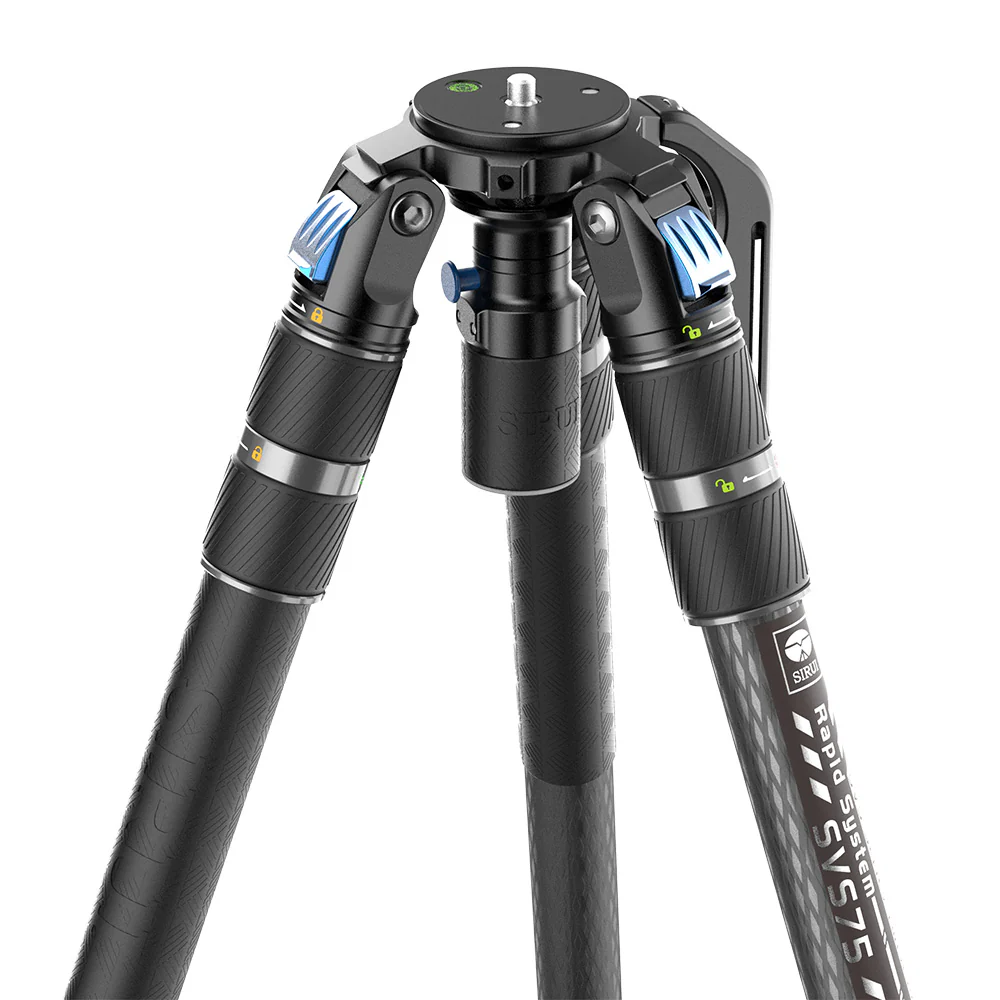 Chân máy quay Sirui SVS75 (Carbon Fiber) + video head SVH15. Chân máy quay  làm phim chuyên nghiệp, thao tác nhanh