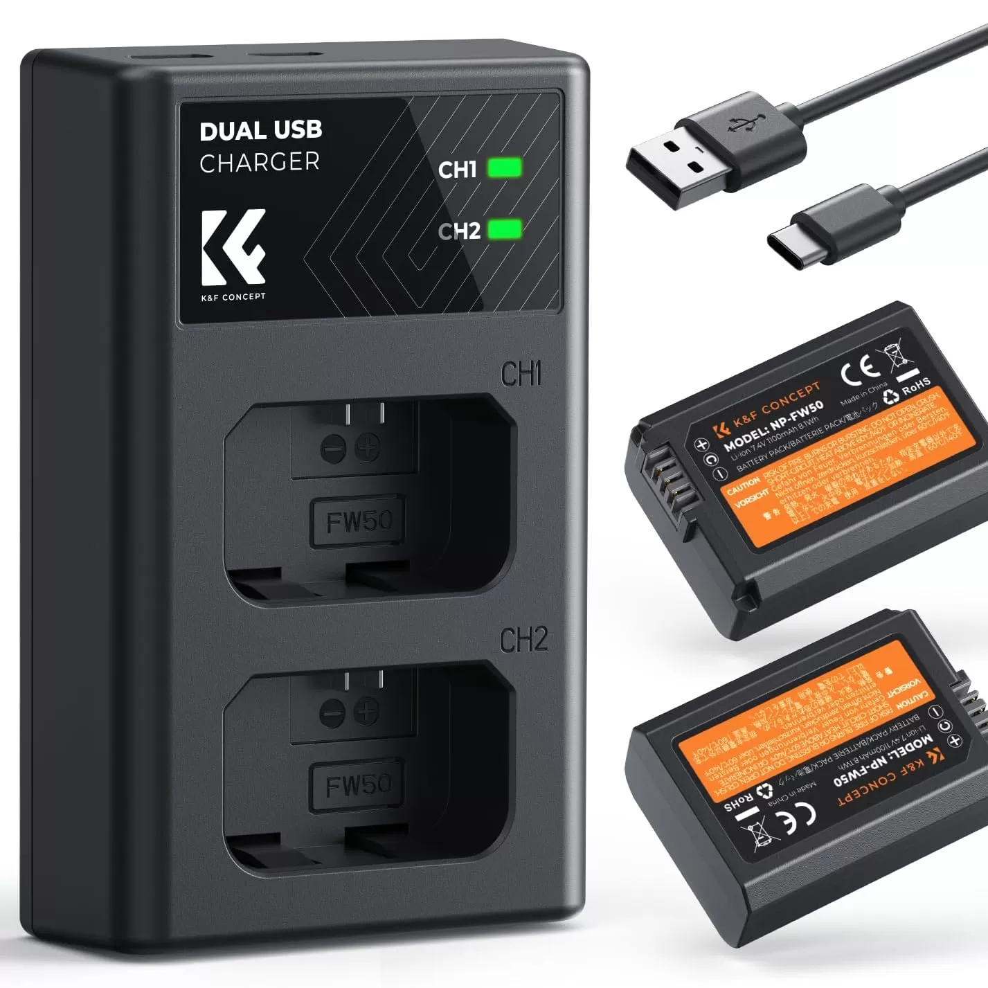 Bộ pin sạc K&F Concept cho Canon LP-E17 (2 pin 1 sạc đôi)
