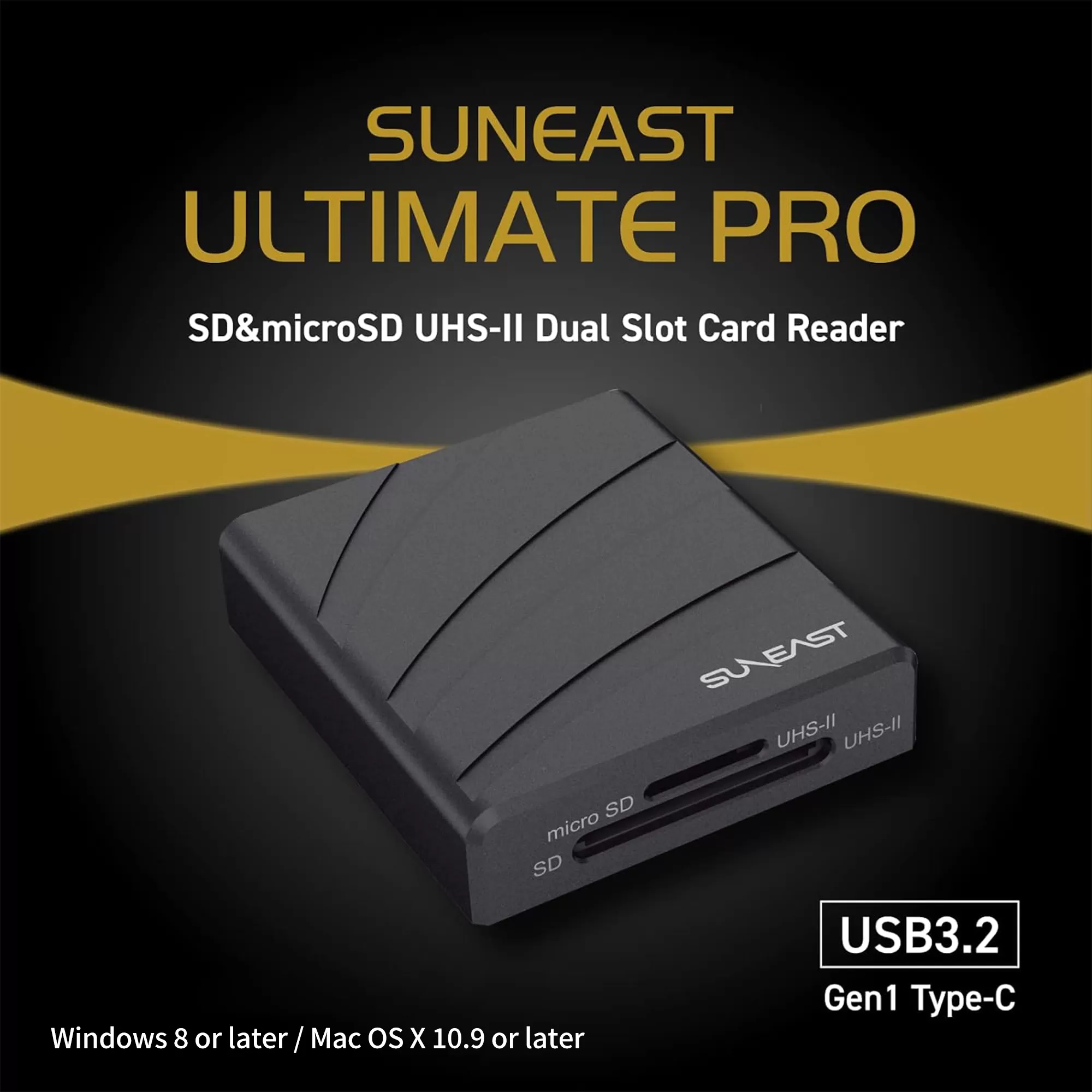 Đầu đọc thẻ SunEast 2 trong 1 SunEast SD & microSD UHS-II – tốc độ cao, khe cắm kép