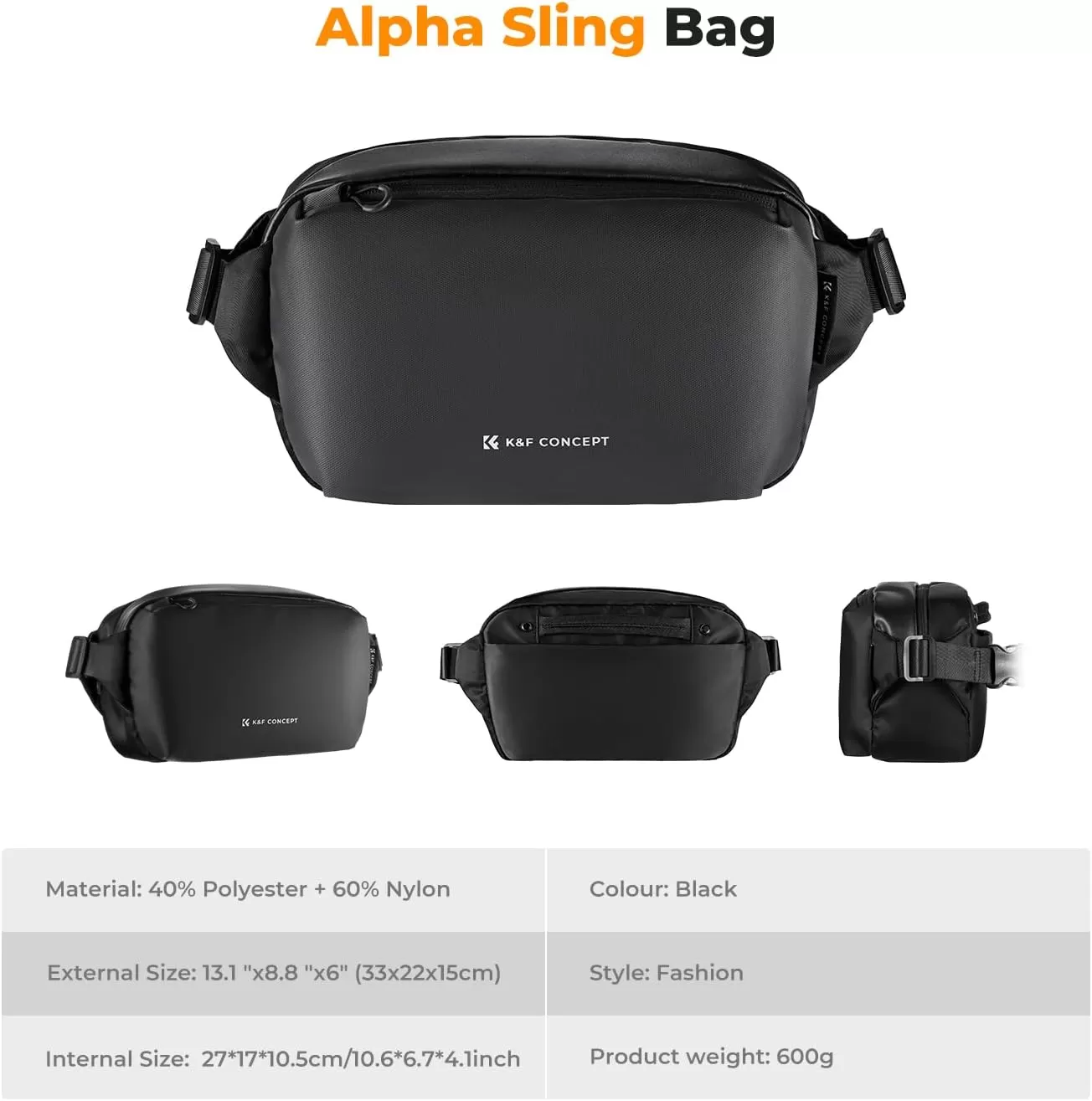 Ba lô K&F Concept đeo chéo sling bag 10L (KF13.157)