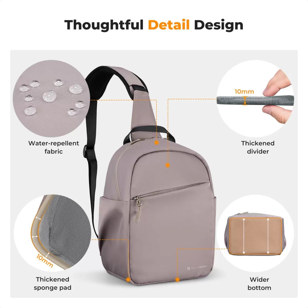 Ba lô đeo chéo K&F Concept Camera Sling Bag 5L