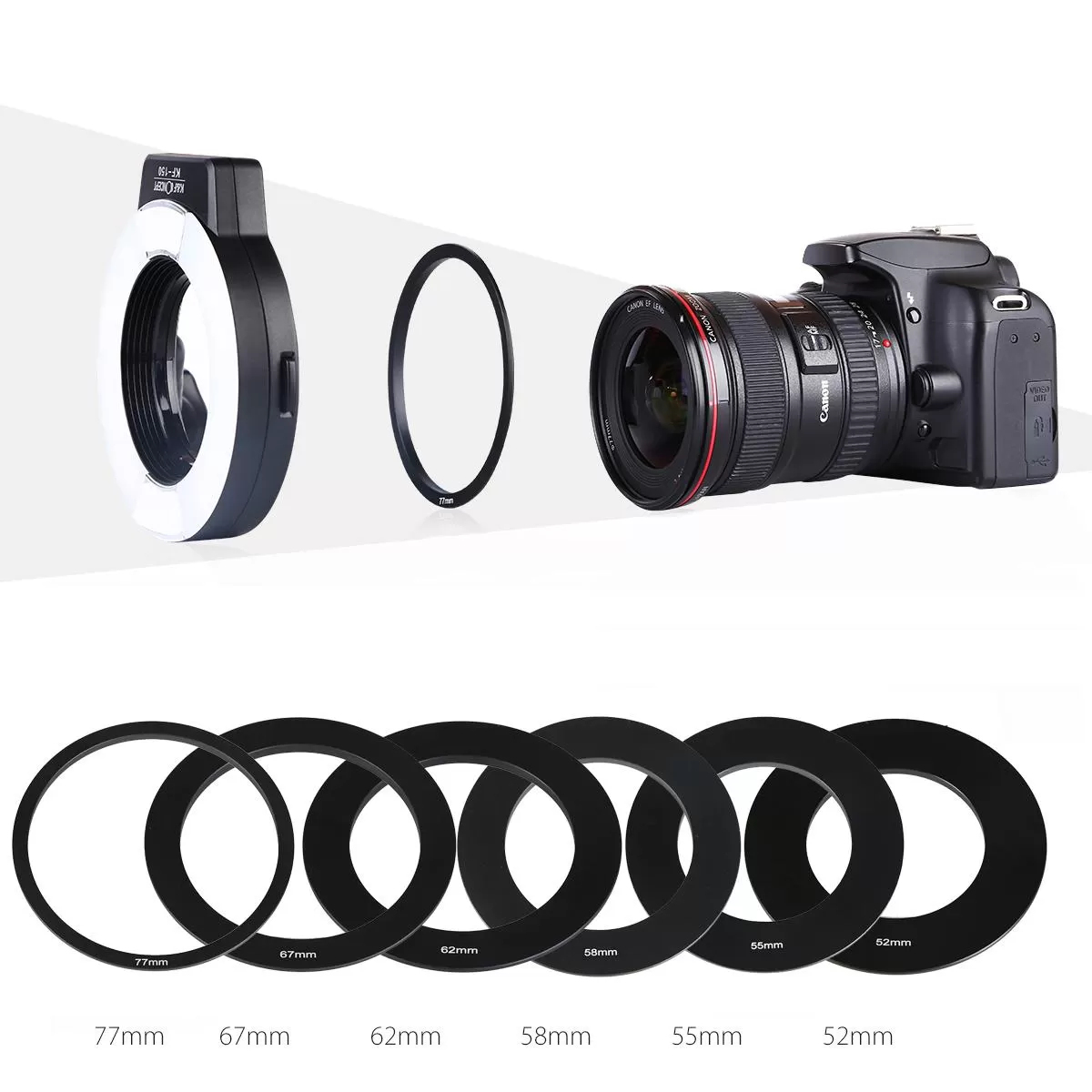 Đèn flash chụp Macro K&F Concept KF-150 TTL for Nikon, Canon