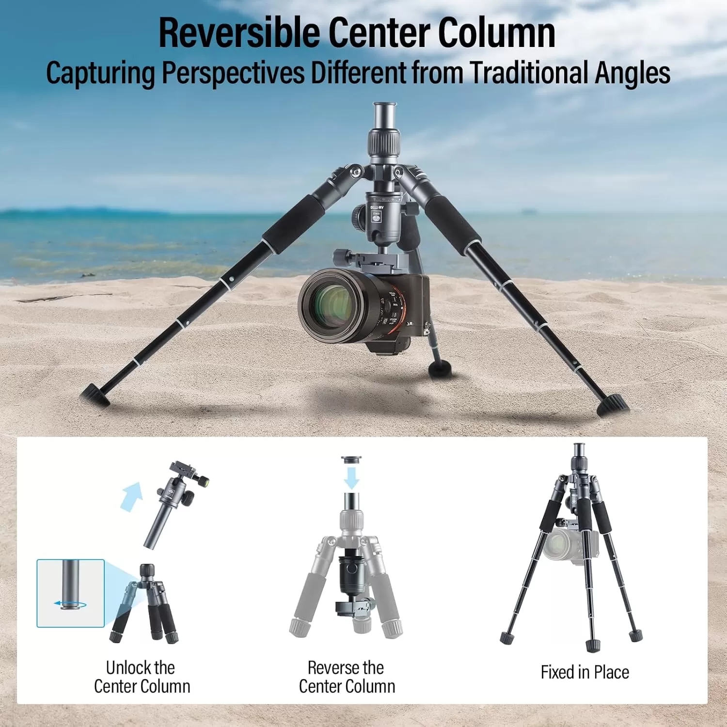 Chân máy Sirui mini AM-TT50 chân máy nhỏ gọn, tải trọng 10kg