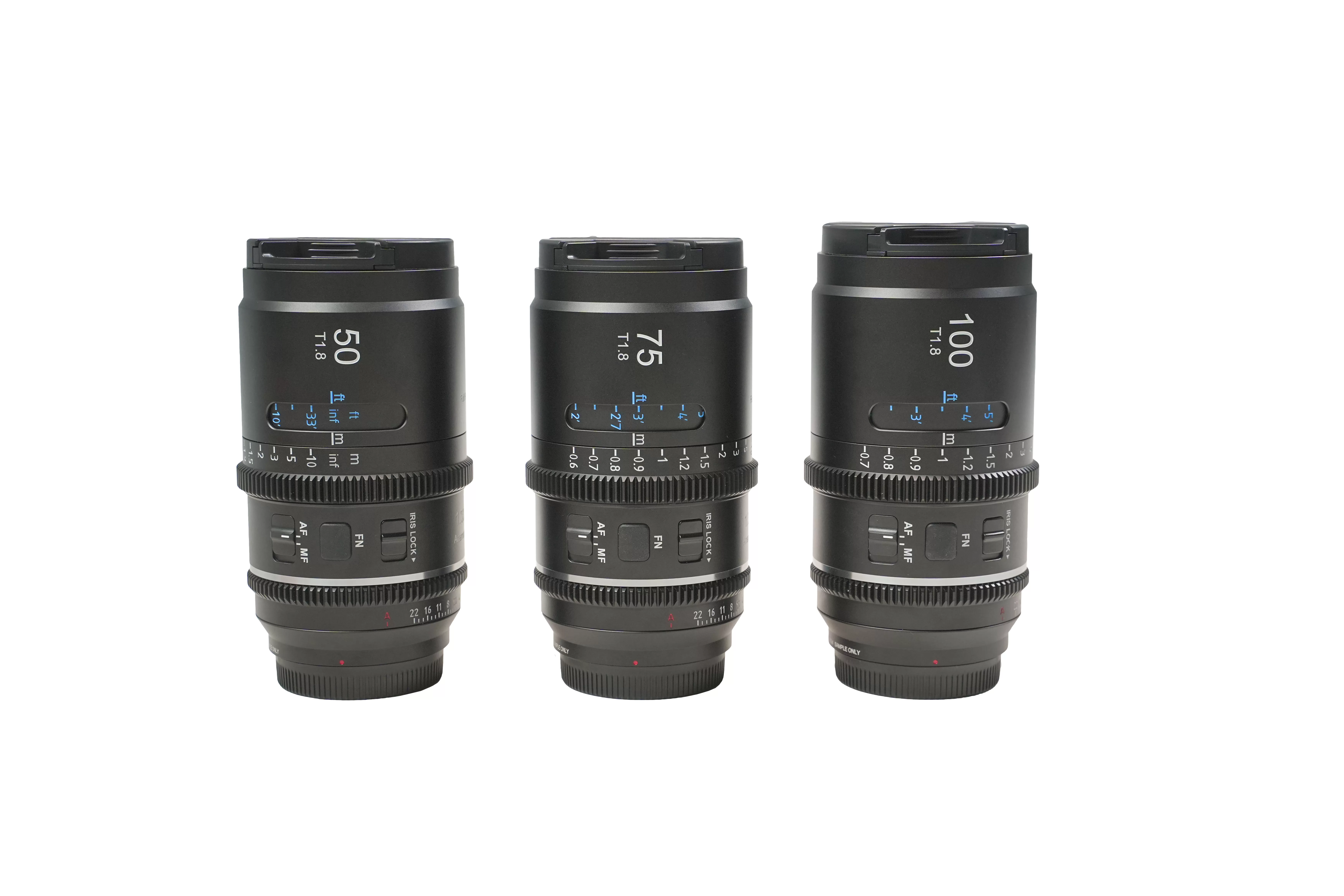 Combo 3 ống kính Sirui Anamorphic Astra 50mm + 75mm + 100mm T1.8 autofocus - Tỷ lệ nén 1.3x for Sony E, Nikon Z, L-mount (full-frame)
