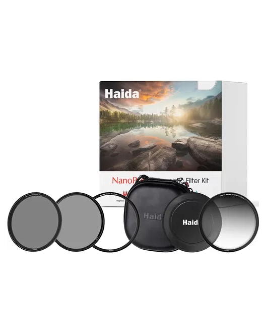 Bộ Filter dành cho phong cảnh. Haida Nano Pro Magnetic kit (CPL, ND1.8 + GND0.9) Công nghệ hút từ tính, dễ thao tác - Size 67, 72mm, 77mm, 82mm - HD4755