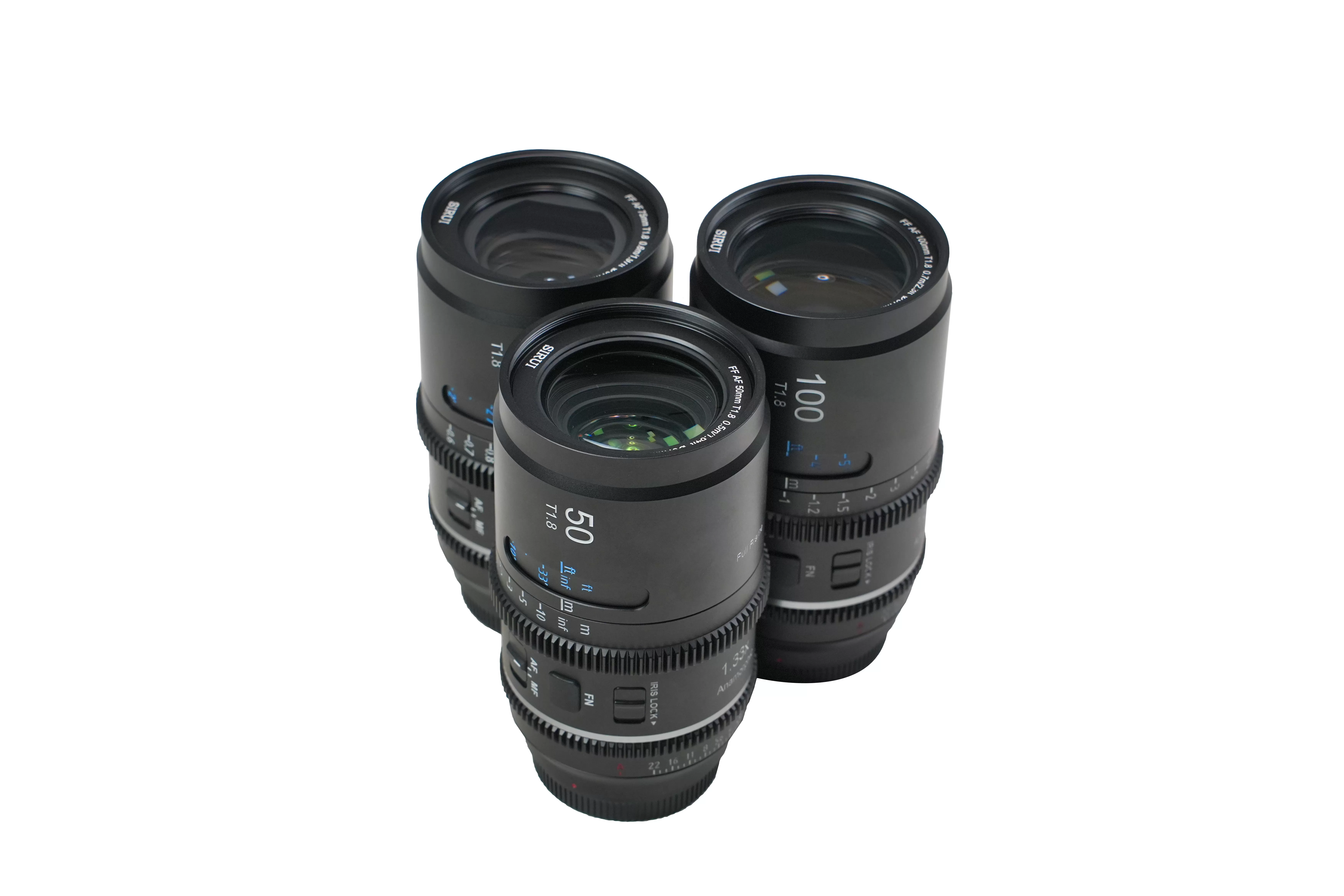 Combo 3 ống kính Sirui Anamorphic Astra 50mm + 75mm + 100mm T1.8 autofocus - Tỷ lệ nén 1.3x for Sony E, Nikon Z, L-mount (full-frame)