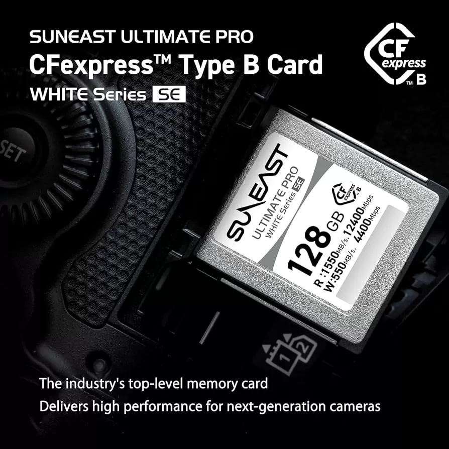 Thẻ nhớ SunEast CFexpress type B - Dung lượng 128GB, tốc độ 1550 MB/s - White Series