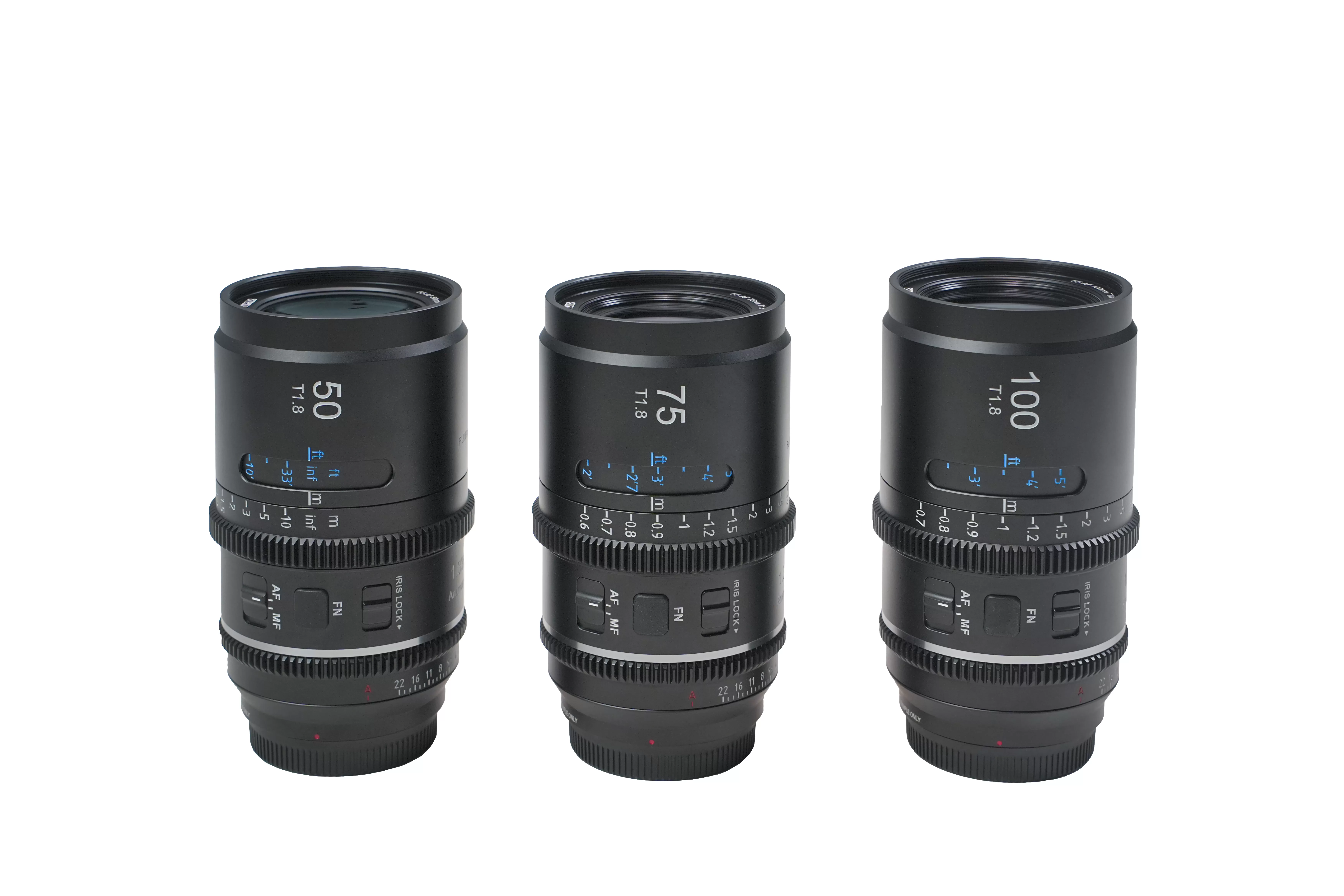 Combo 3 ống kính Sirui Anamorphic Astra 50mm + 75mm + 100mm T1.8 autofocus - Tỷ lệ nén 1.3x for Sony E, Nikon Z, L-mount (full-frame)