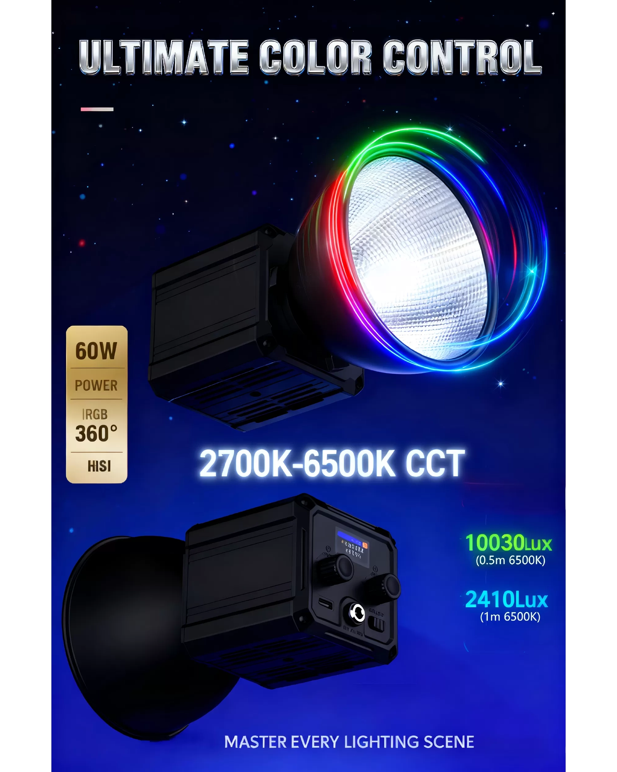 Đèn LED LIYADI RGB 60W COB