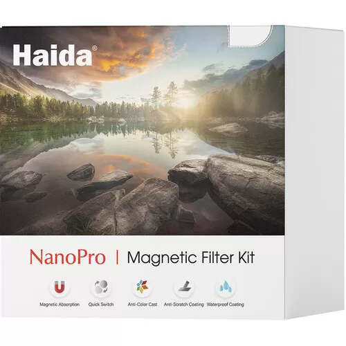 Bộ combo filter Landcape kit Haida Nano Pro (gồm: CPL + ND 1.8 + ND 3.0 + túi đựng + Step-Up Ring Magnetic) / Size: 77mm - 82mm - HD4670