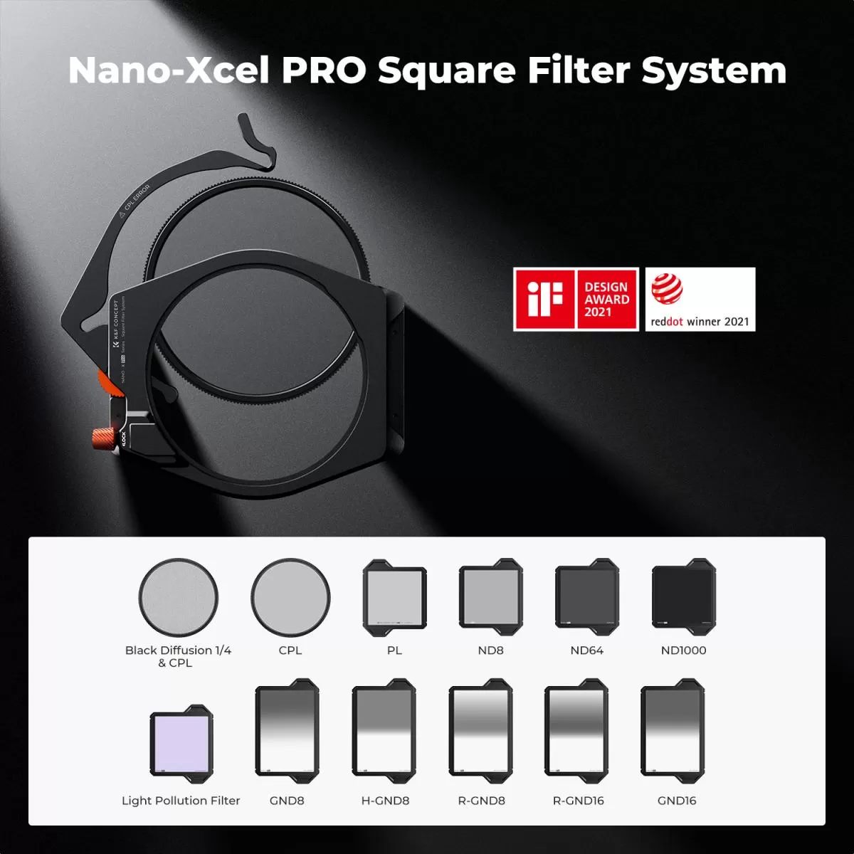 Bộ Square Filter Holder System X Pro Kit (holder + CPL filter + 4rings - SKU.1811