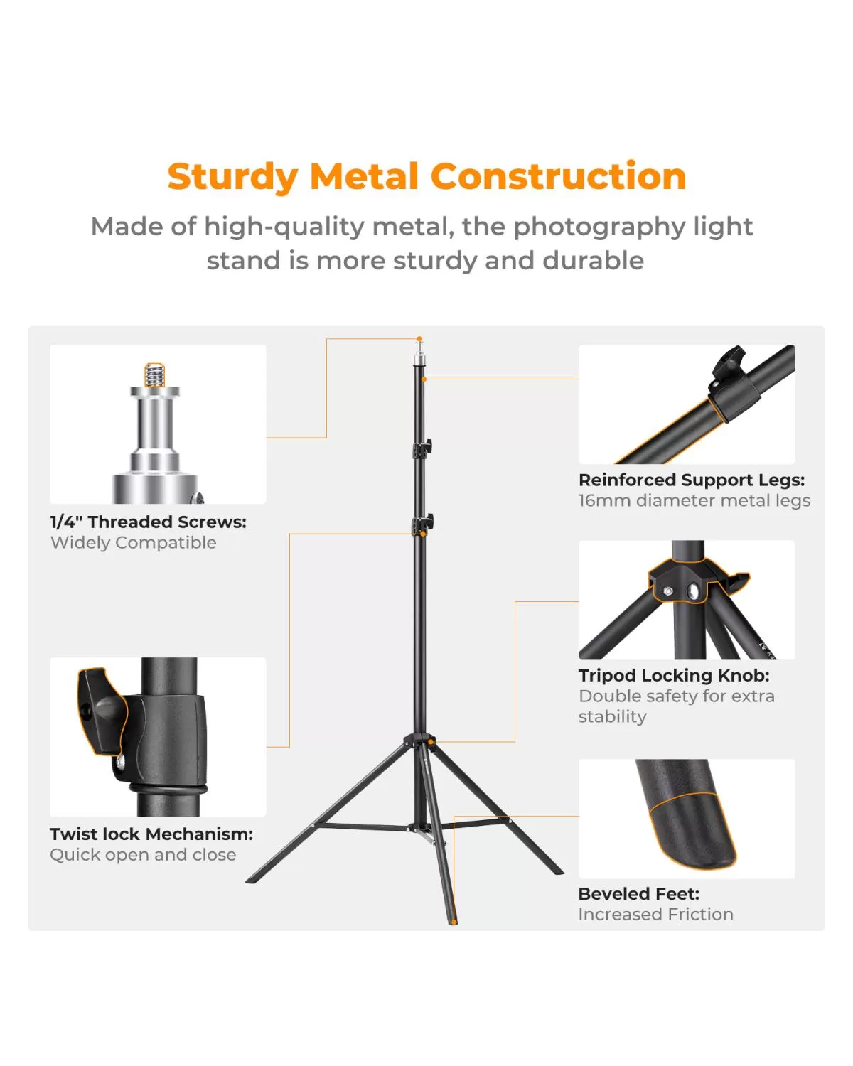 Chân đèn cao 2.3m K&F Concept - KF34.042