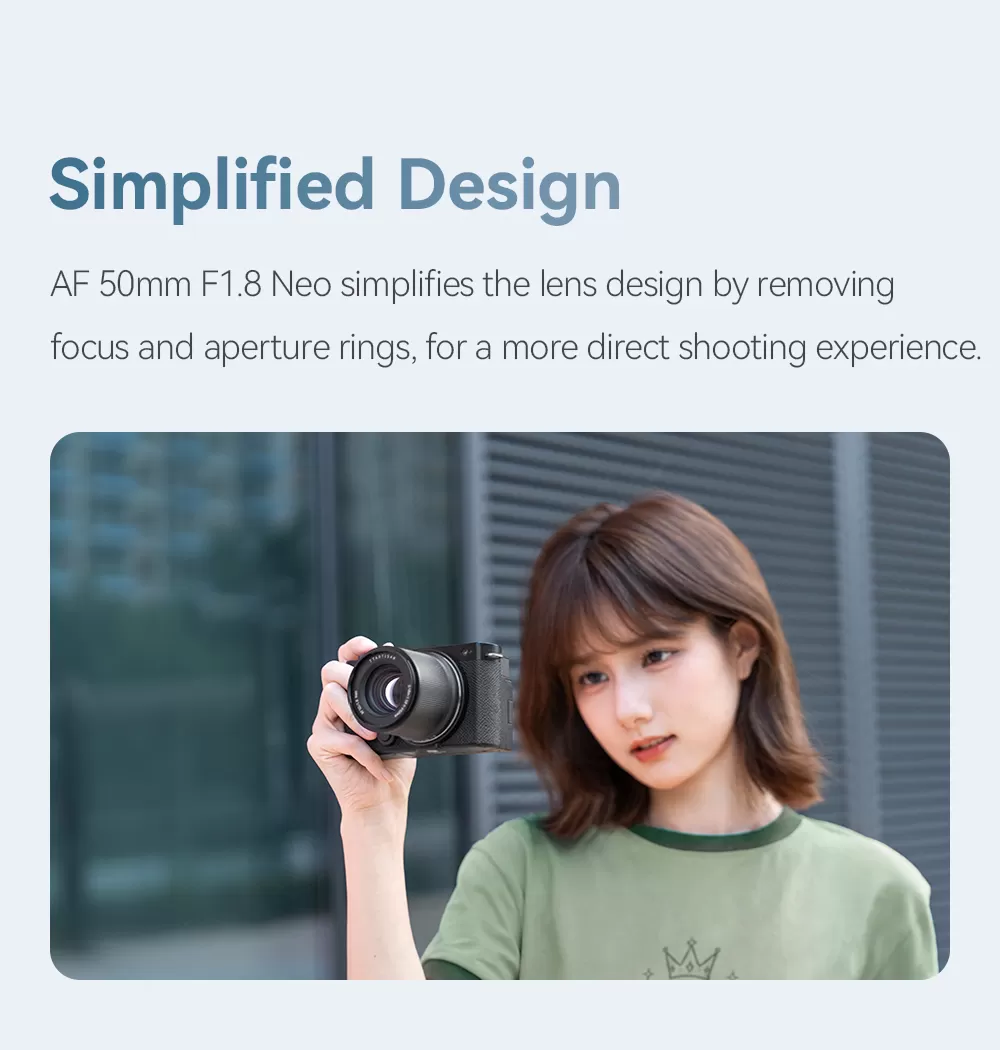 Ống kính TTArtisan AF 50mm F1.8 NEO dành cho máy ảnh Sony Nikon, L-mount (Full-Frame)