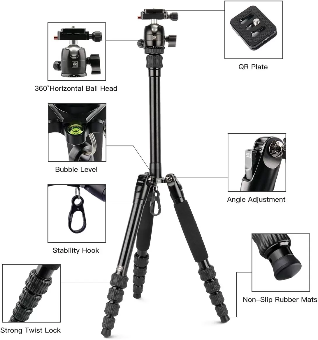 Chân máy ảnh Sirui Traveler 5AX kèm ballhead B-00K