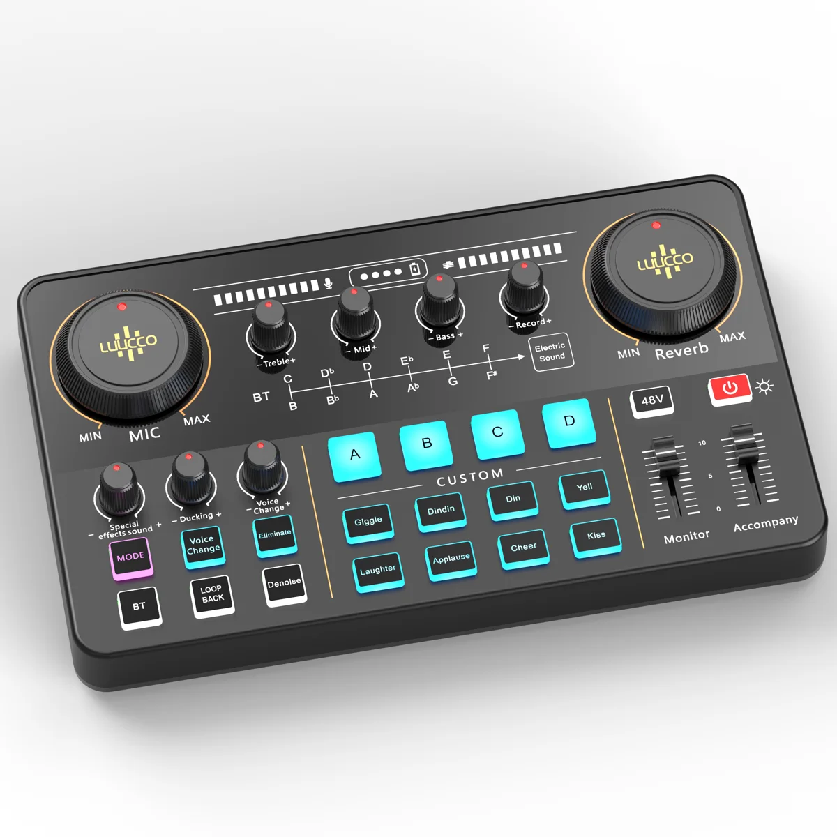 Mixer kiêm audio interface và card âm thanh Luucco MI-2 cho livestream, podcast