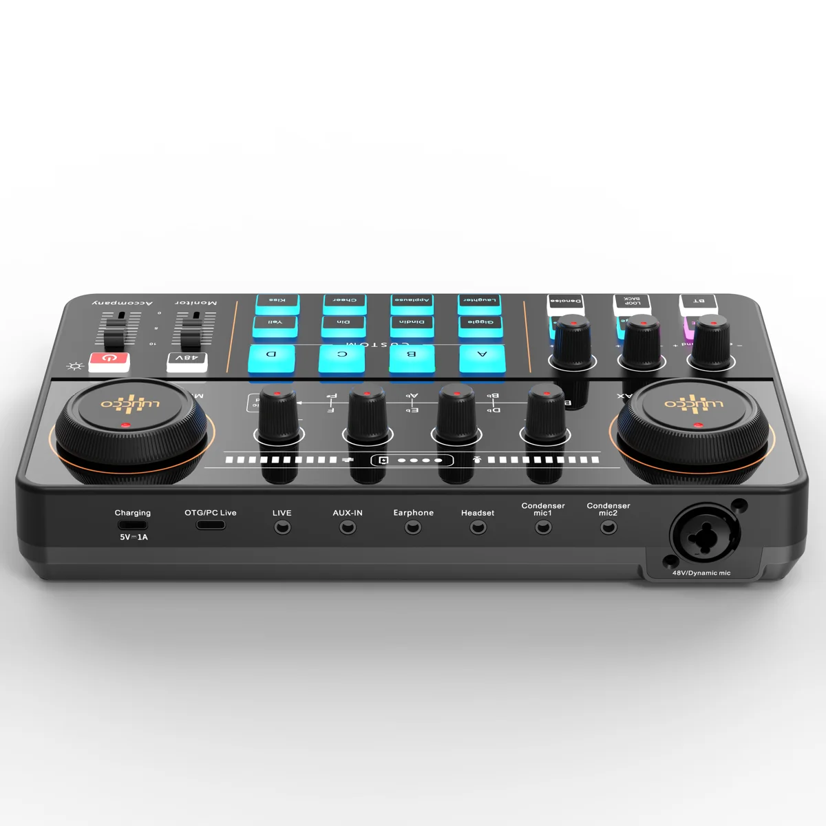 Mixer kiêm audio interface và card âm thanh Luucco MI-2 cho livestream, podcast