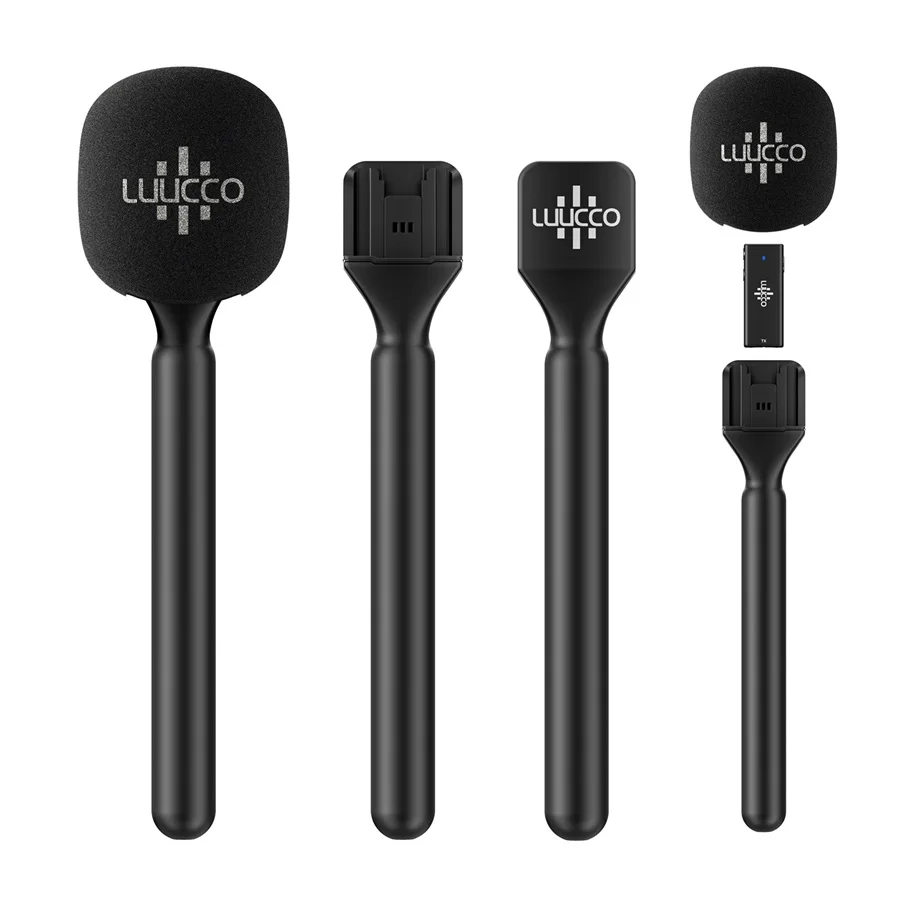 Tay cầm phỏng vấn Luucco WireFree biến micro không dây thành micro cầm tay
